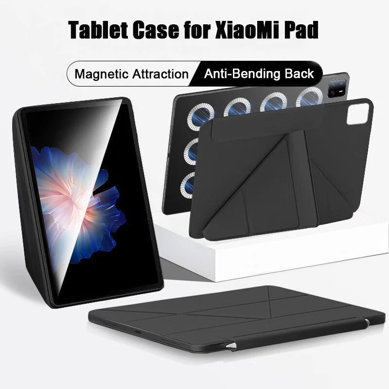 Sleek Magnetic Tablet Case with Detachable Clasp and Smart Shell Design