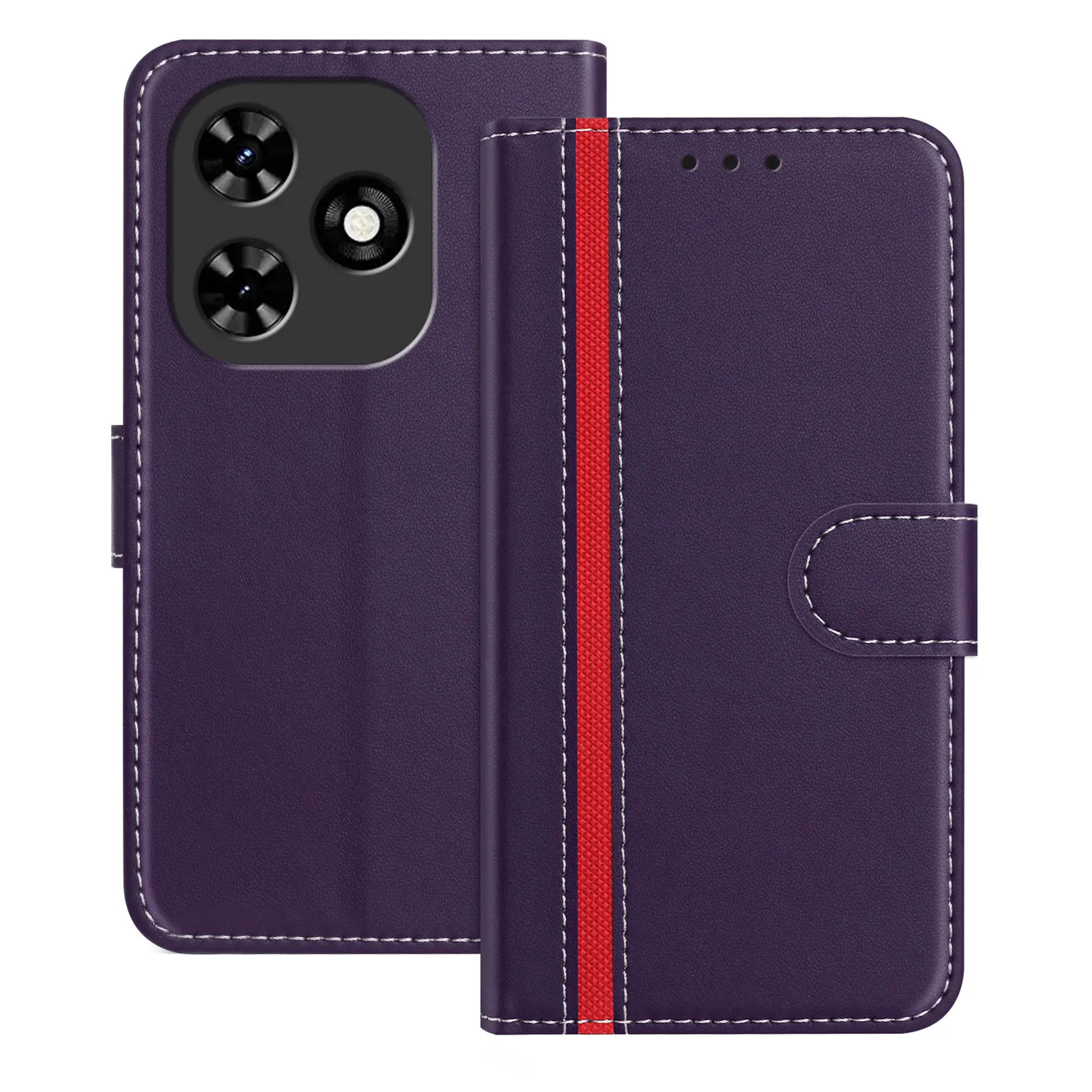 Luxury Leather Flip Wallet Case & Protective Cover