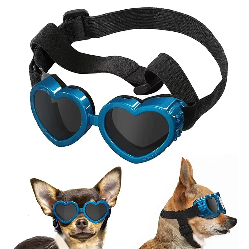 Title 32, 1 Pcs Heart-shaped Small Dog Sunglasses Waterpr...