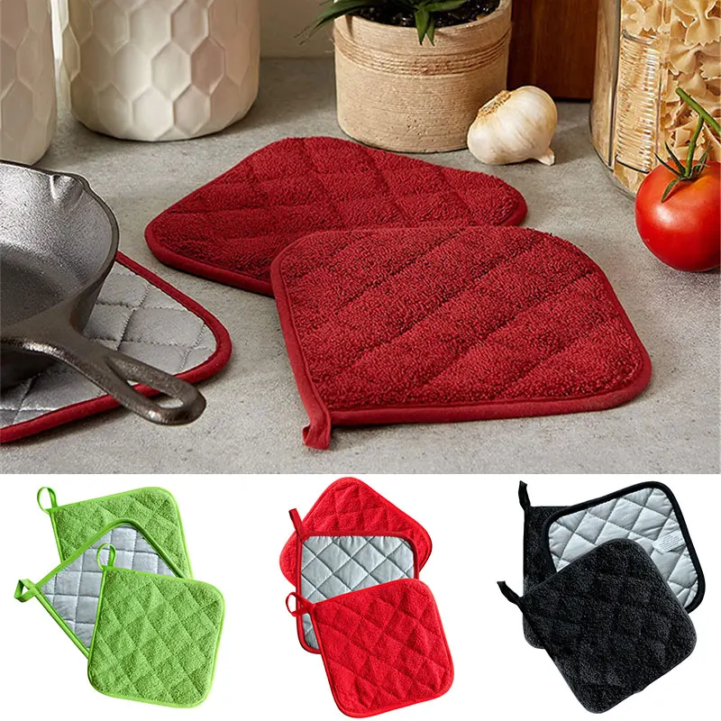 Cotton Pot Holders Heat Resistant Towel Non-slip Mat Holder Hot Pads Table Placemat Accessories Kitchen Baking
