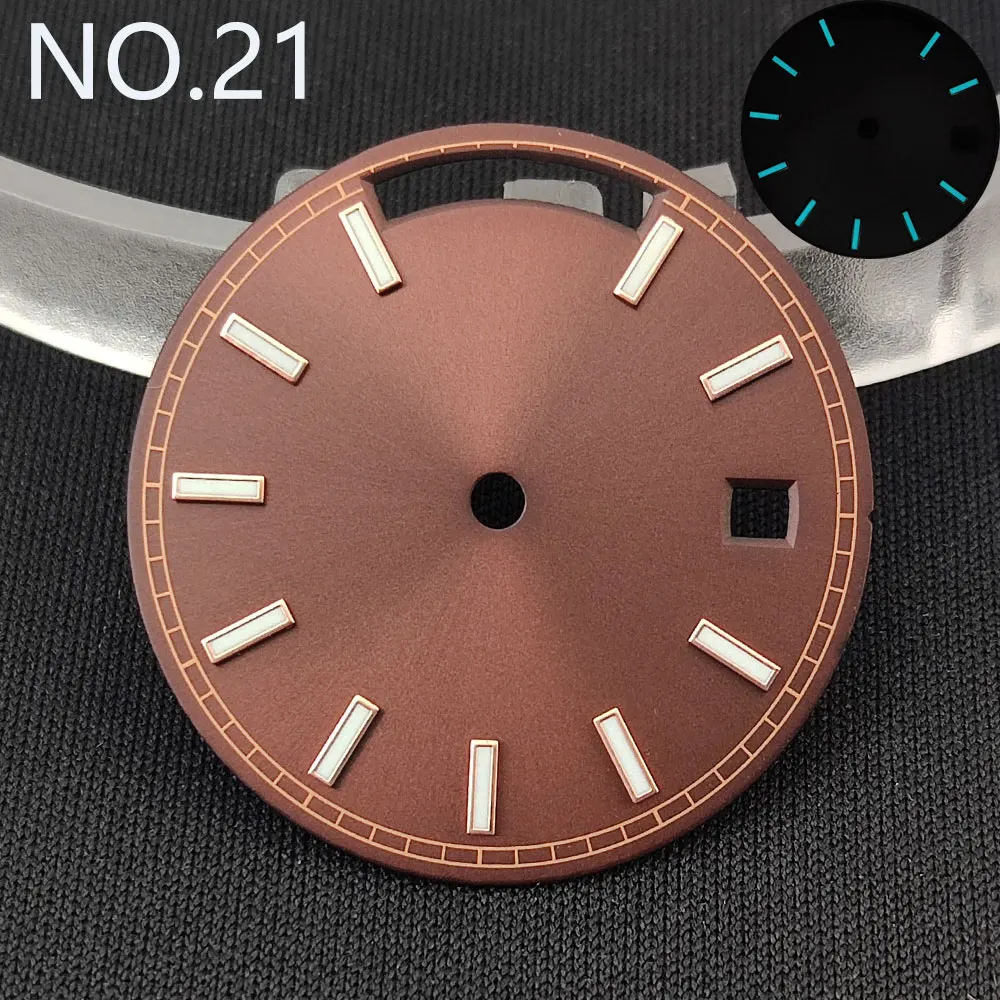 Blue Luminous 29mm Watch Dial - Sterile Mod Style