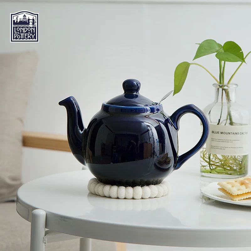 

London Pottery Farmhouse Series 2 Cup Teapot Cobalt Blue British Ceramic 600ml Teapot for Afternoon Tea Tea set Teapots