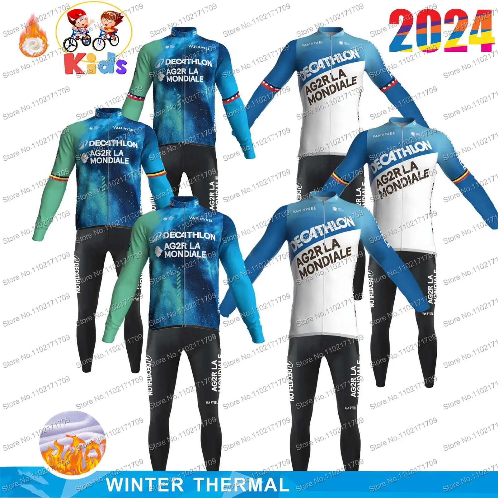 Maillot Cycliste AG2R B'TWIN Racing, UCI Pro Tour France 2007, Taille L