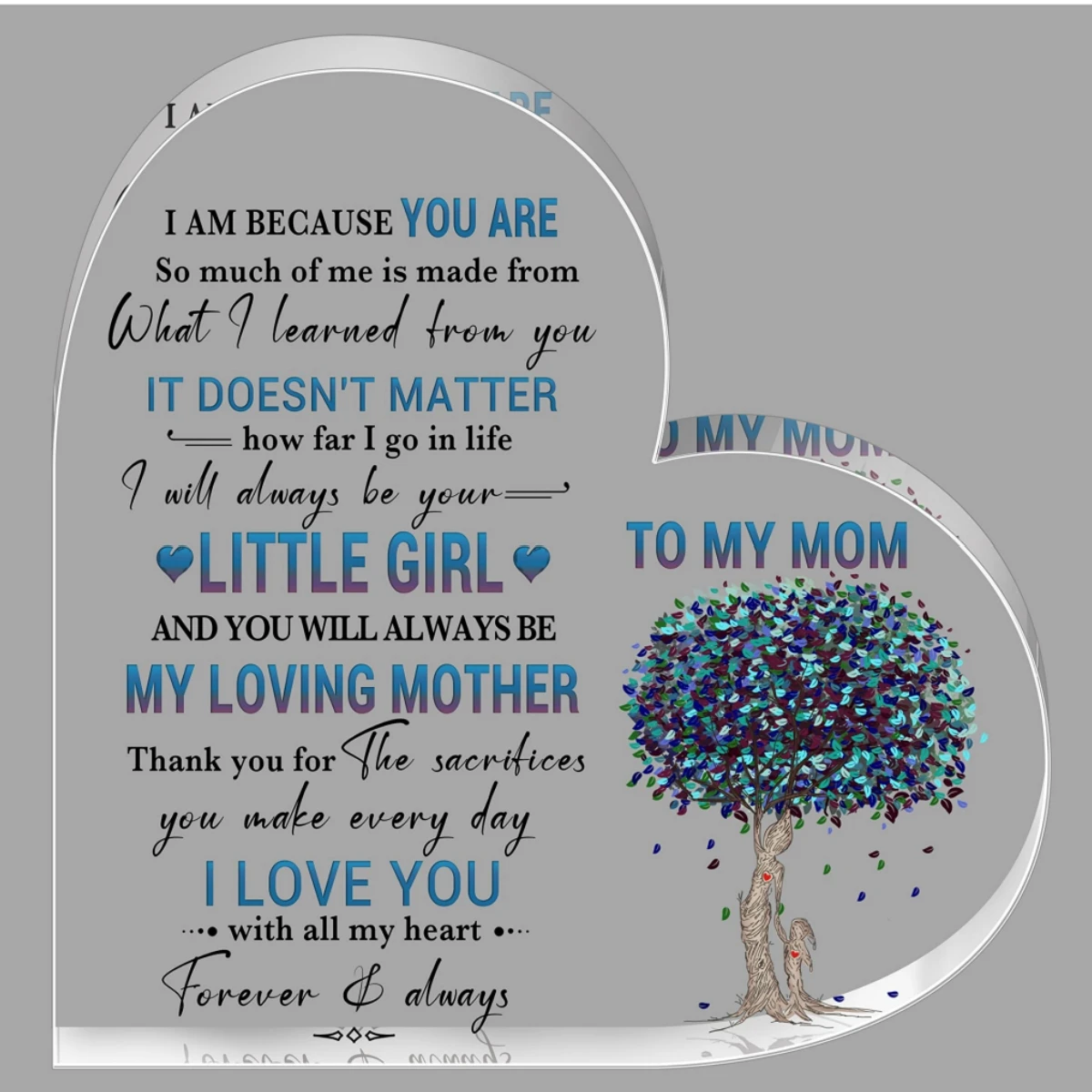 

Акриловая табличка в форме сердца с принтом «мама», Значимые Подарки для свадьбы, выпускного, Пасхи, Дня благодарения, Рождества, настольное украшение