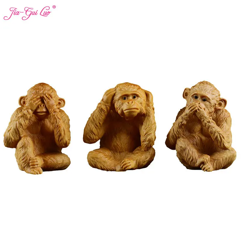 튼튼한 유용한 원숭이 장식 동물 입상, 미니 조각상 빈티지 생생한 골동품 황동 공예 장식 책상 디스플레이