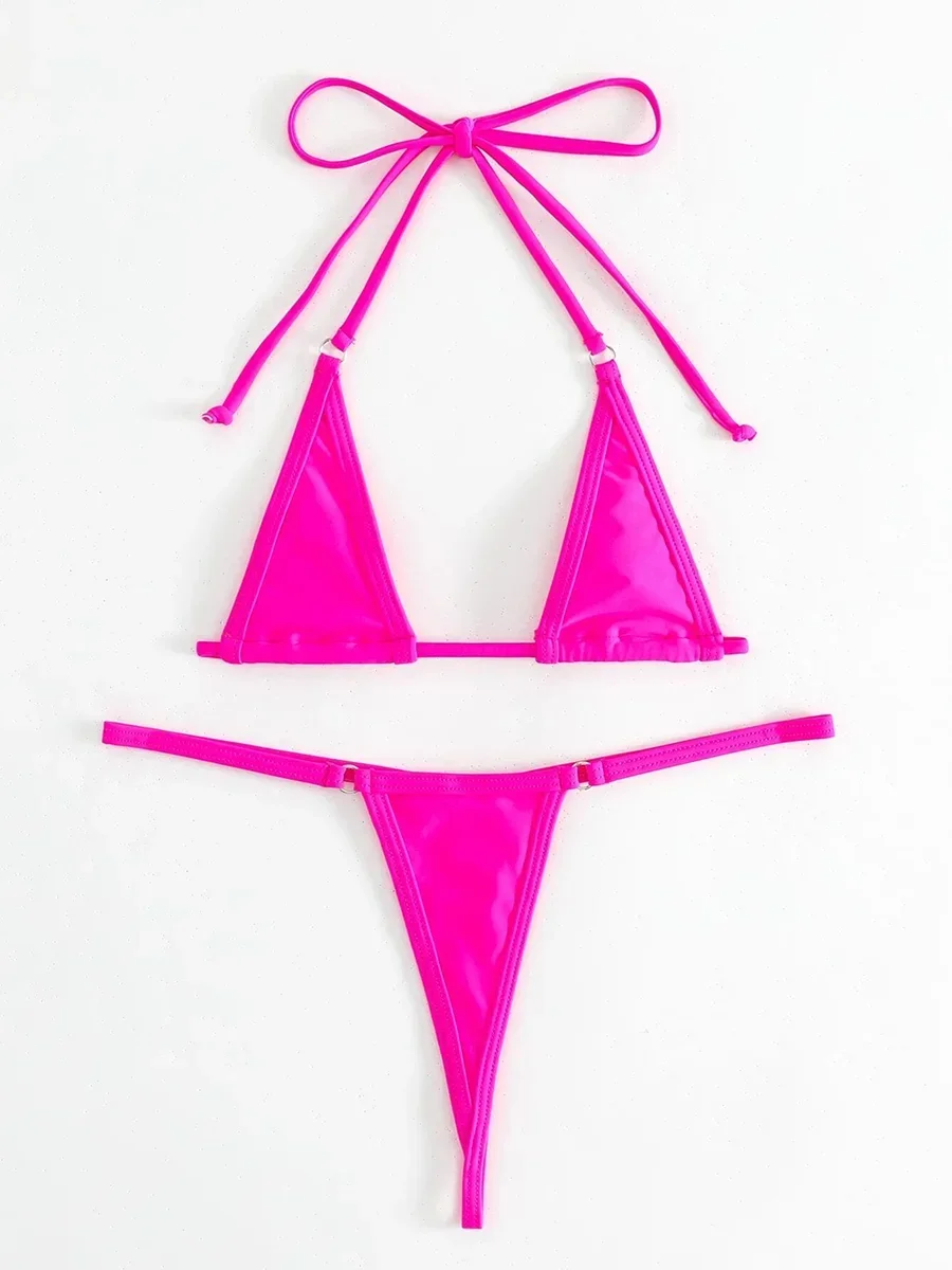 Sexy Micro Bikini Women Swimsuit Female Swimwear Mini Thong Bikinis Set Halter Biquini Beach Wear Swimming Bathing Suit