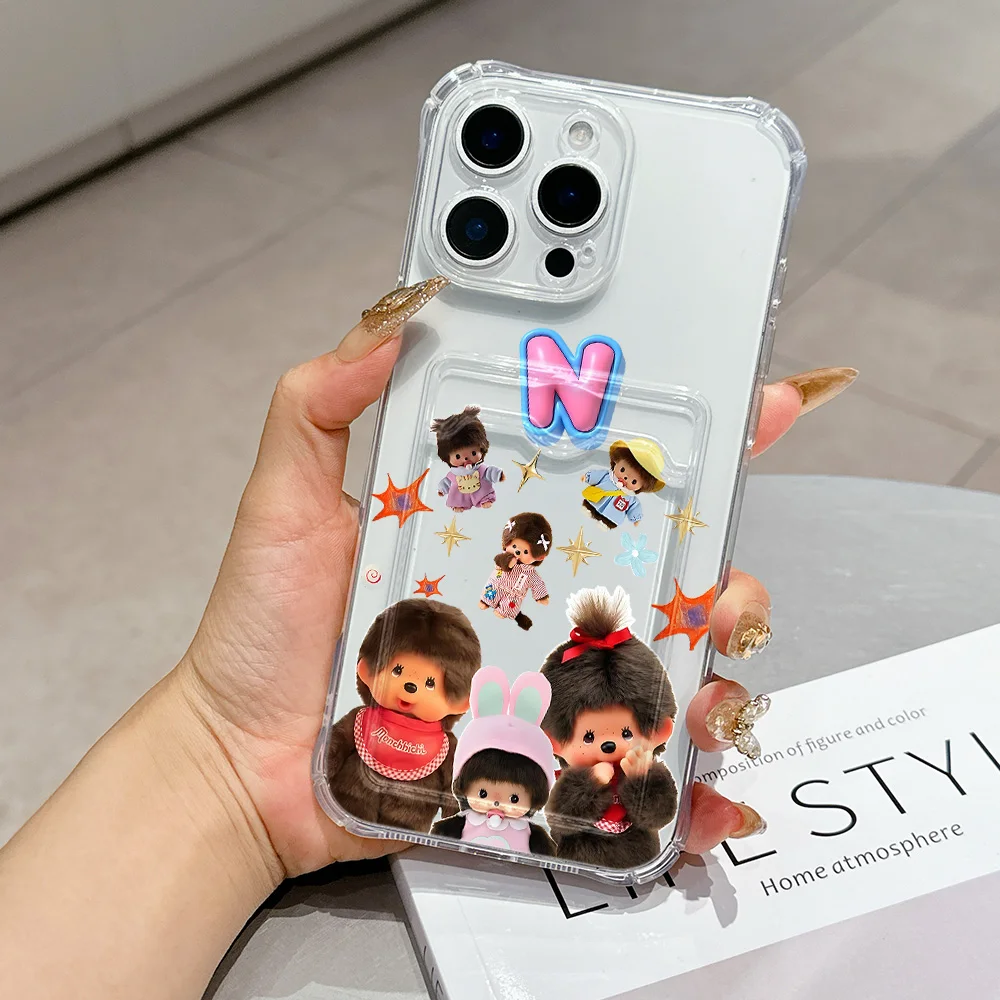 Charming Kawaii Monchhichis Card Holder Phone Case