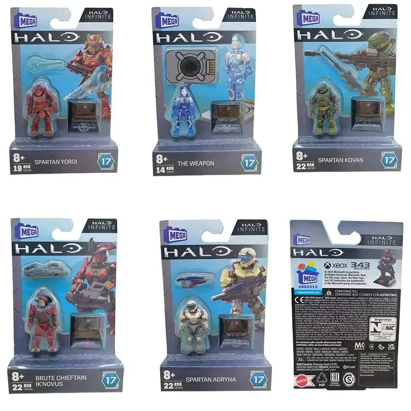 Mega Construx Haloinfinite Heroes Halos 17 Spartan Yoroi Kovan Agryna Brute Chieftain Ik'Novus Figure Collection Block Toys