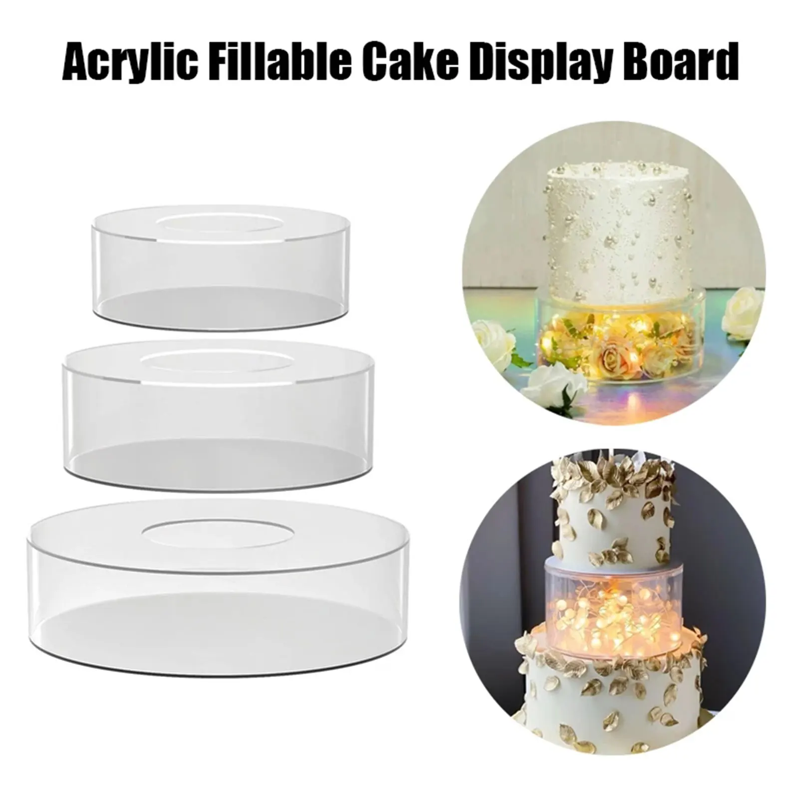 Acrylic Cake Display Board Diy Cake Board Base Round Square Cake Edge
