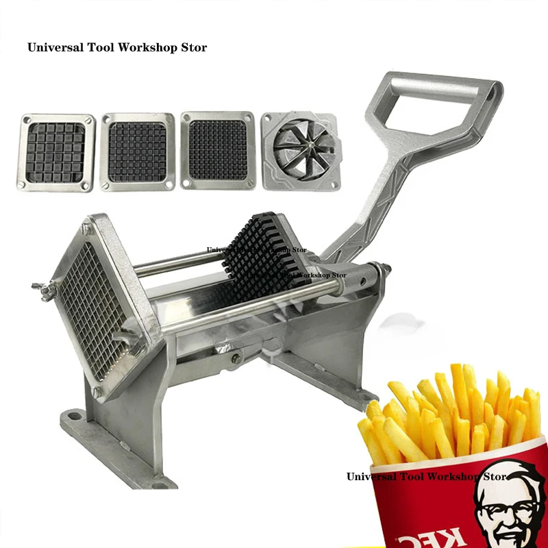 Electric French Fry Cutters Manual Potato Slicer Fruit Vegetable cutter slicer Potato Cutting Machine With 4 Blades