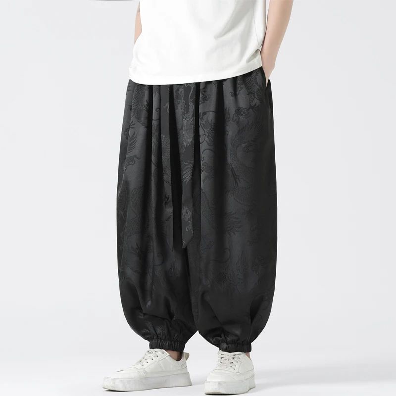 Spring Summer Men Loose Harem Pants Chinese Streetwear Overweight Sweatpants High Quality Casual Brand Oversize Trousers Male
