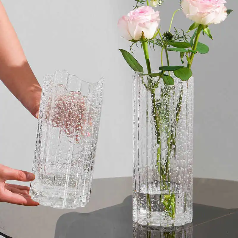 creative luminous glass vase beautiful light luxury hydroponic water utensils living room decorations مزهريات  terrarium  vases 4
