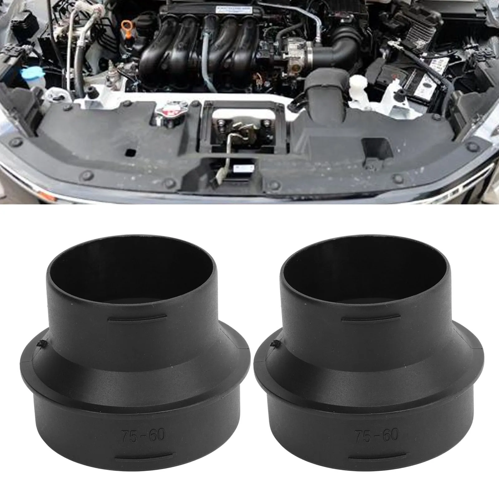 1pair Parking Heater Adapter Tube 60 To 75MM Heater Ducting Pipe Joiner Connector For Webasto