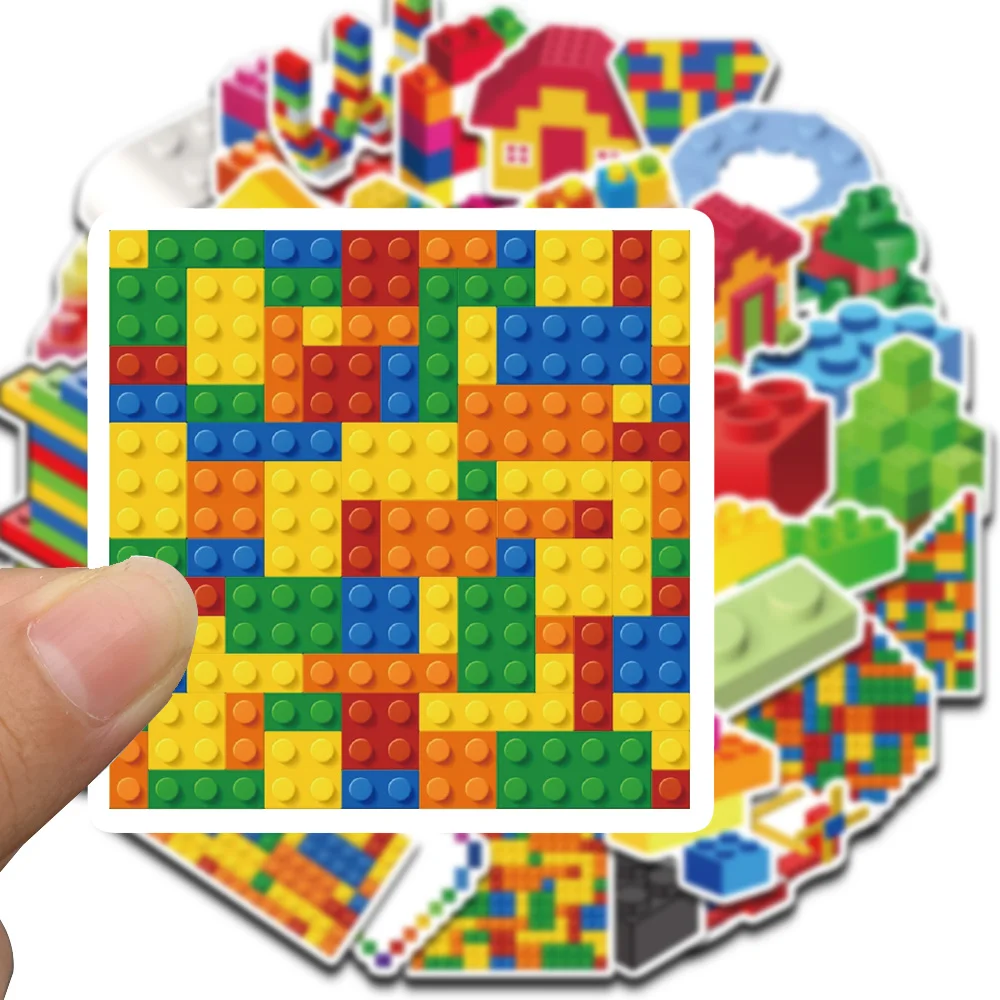 Description Picture 4 of item50/100PCS Building Block Temporary Tattoo Birthday Party Supplies Tattoos Stickers Cute Party Favors Kids Girls Boys Party Gifts