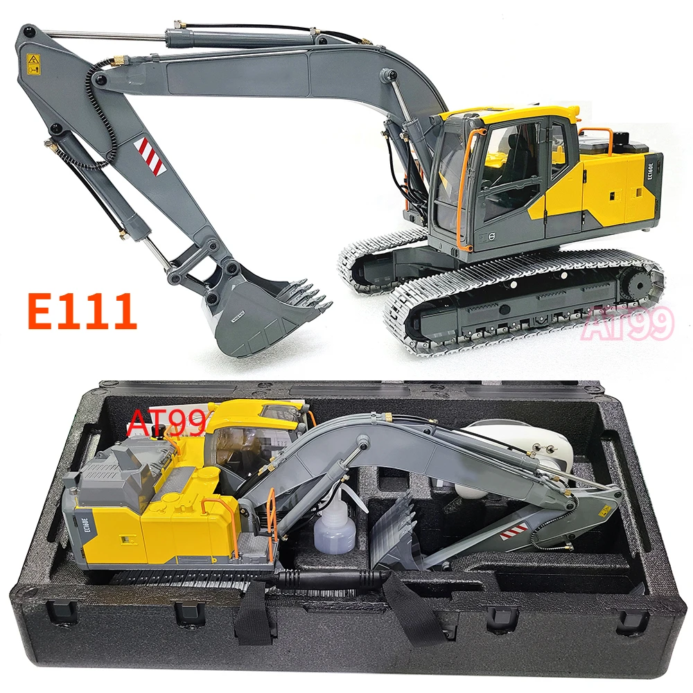 

Double E E111 RC Hydraulic Excavator 1/14 E111-003 Remote Control Crawler Excavator Metal Model Boy Remote Control Car Toy Gift