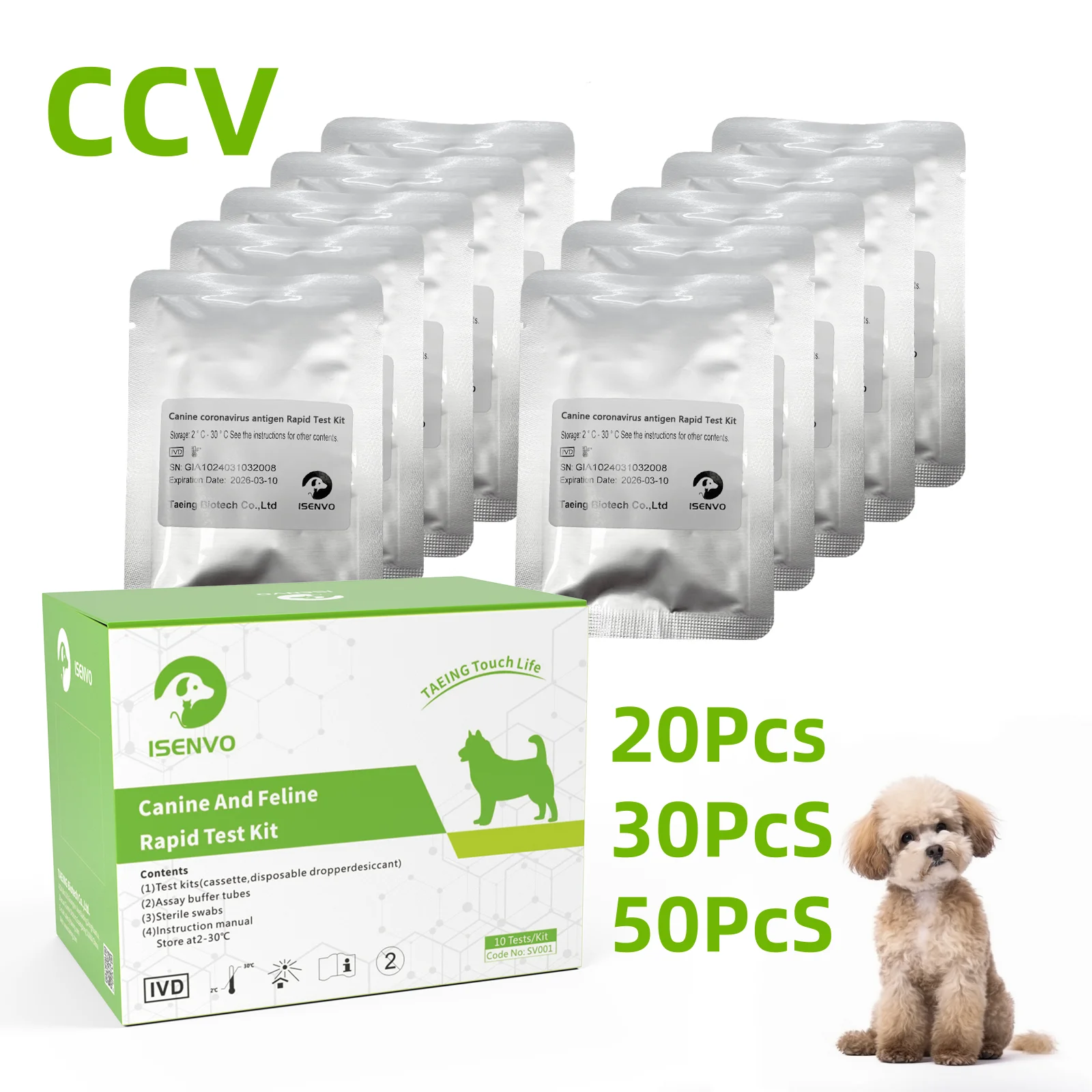 Canine Coronavirus CCV Ag Detection Dogs Home Health Testing Kit