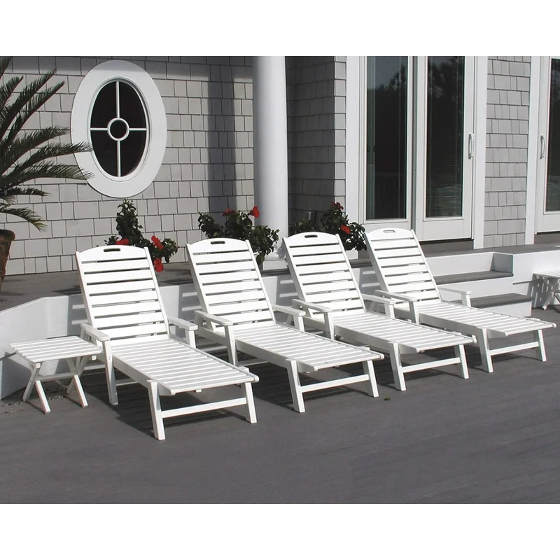 NCC2280TE Nautical Arms Chaise, Teak