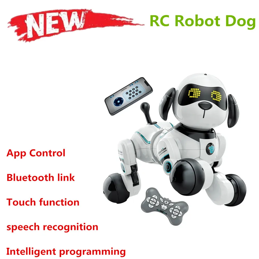 2023 Nuovi Animali Domestici Elettronici Robot Cane Comando Programmabile Rc Robot Cane Musica Canzone Giocattolo Per Bambini Giocattoli Rc Regalo Di 