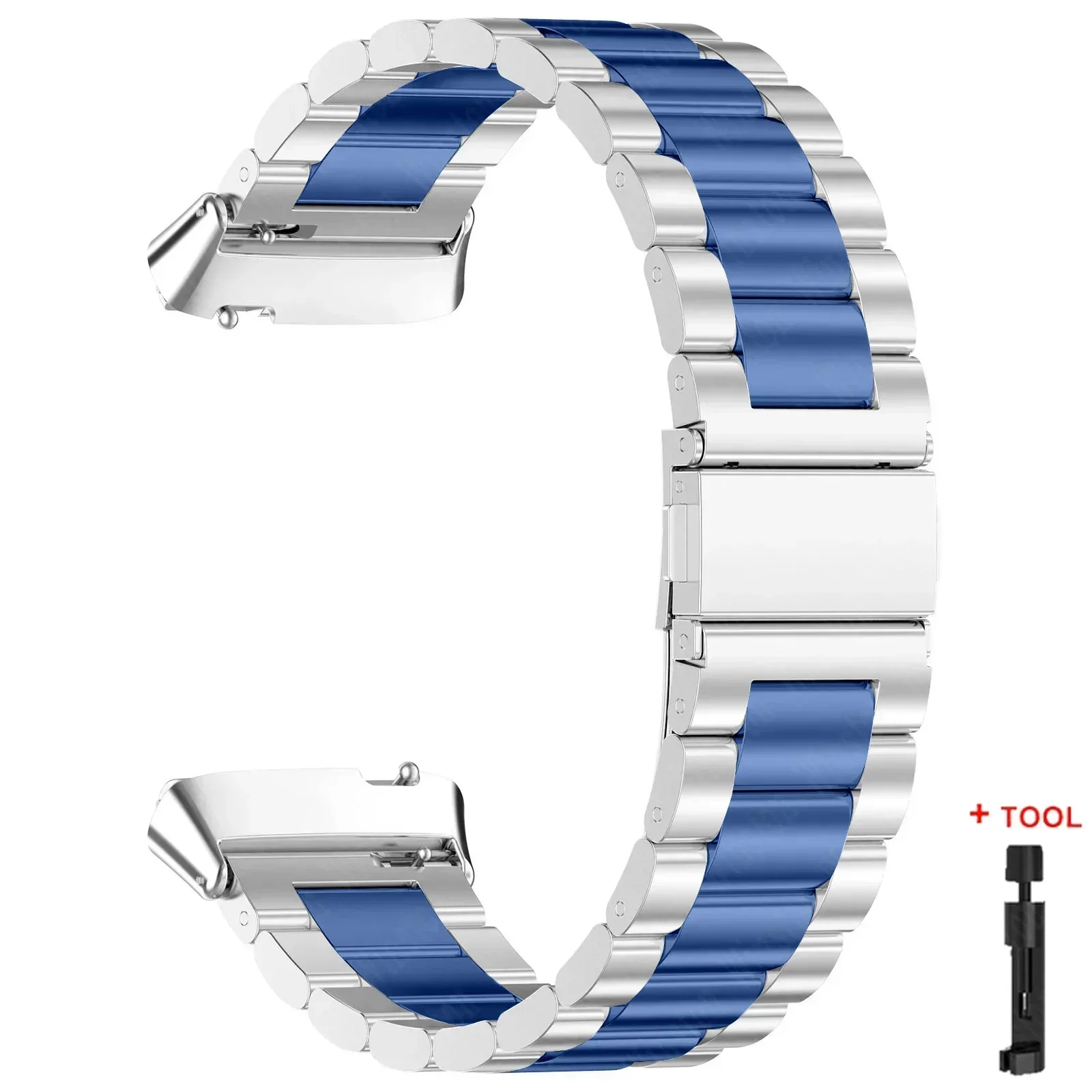Stainless Steel No-Gap Metal Strap Wristband Bracelet