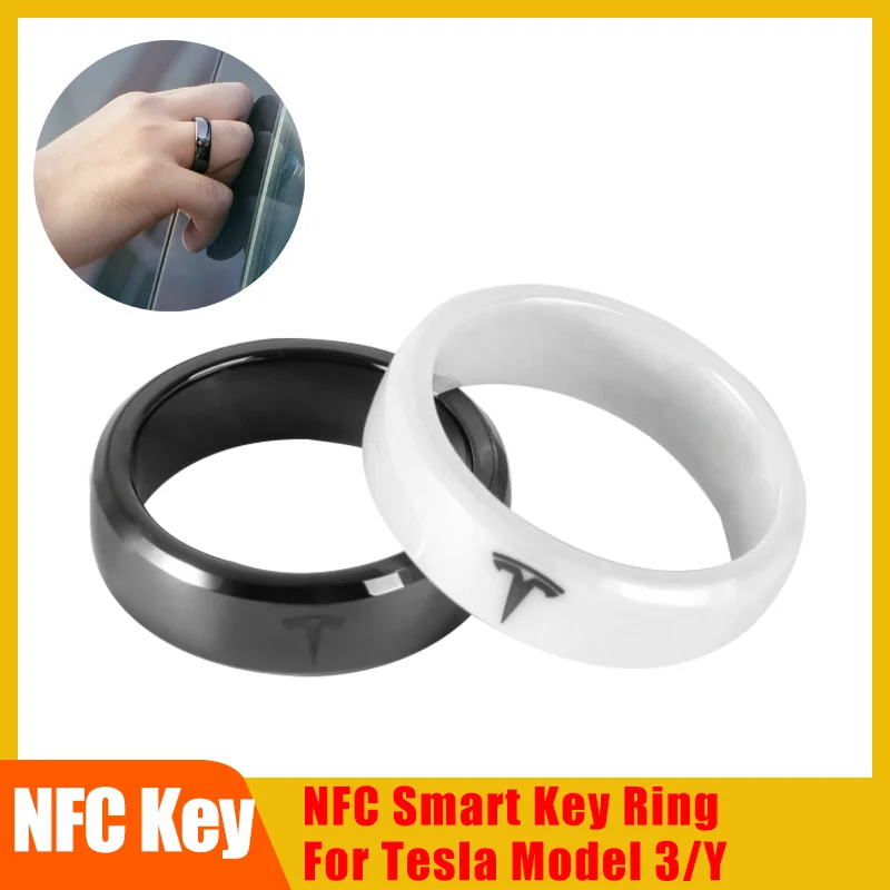 테슬라 모델 3 Y용 NFC 스마트 키 링, 세라믹 링 키, 새해 선물 카드 열쇠 고리, 오리지널 카드 칩, 맞춤형 이름