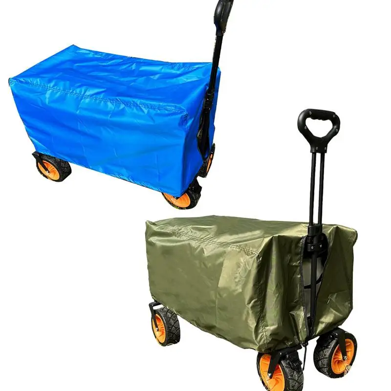 

Garden Wagons Cover Drawstring Closure Dustproof Oxford Cloth Grocery Garden Cart Cover for Camping Trolley Utility Truck