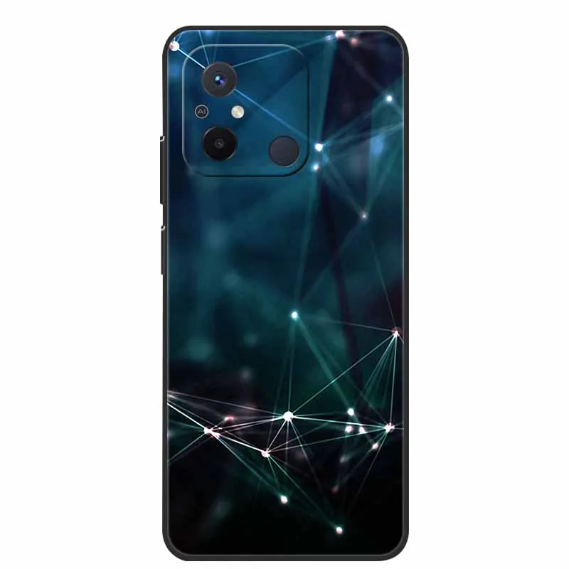 Black TPU Soft Cover with Wolf and Lion Design - Premium Silicon Bumper Case
