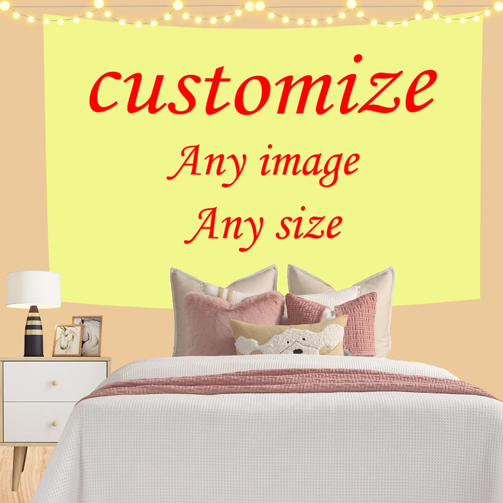 Tapestry With Text Picture Birthday Souvenir Gift Flag Blanket Any Picture Size Mailbox 3147958988@qq.com tapestry decor wall flag decor