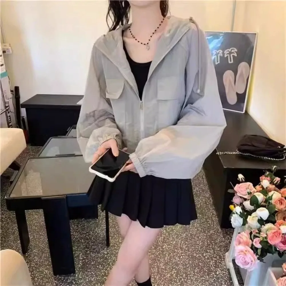 Chaqueta de manga larga con capucha, ropa fina con protección solar, Anti UV, de secado rápido, impermeable, de verano