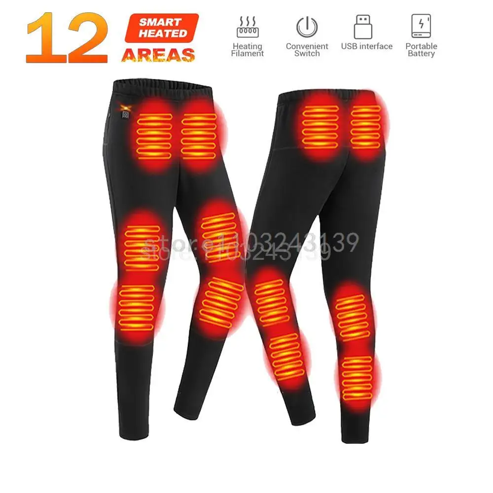 thumbnail image 1 of Conjunto de ropa interior con calefacción eléctrica para invierno, chaqueta de motocicleta, chaqueta autocalentable, pantalones y calzoncillos largos térmicos de polar para hombre, 1 of 5