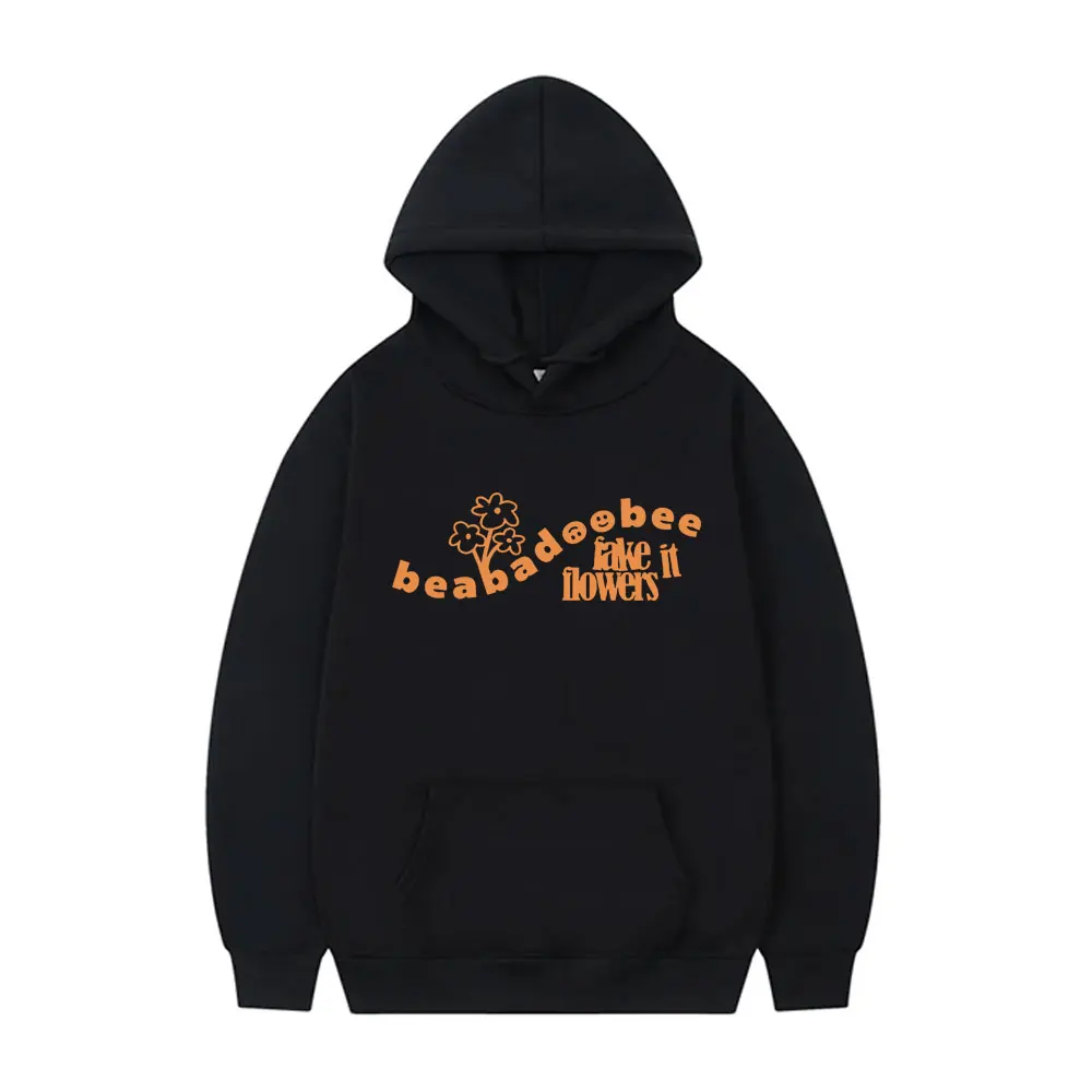 

Singer Beabadoobee Fake It Flowers Graphic Print Hoodie Men Women Casual Oversized Sweatshirt Unisex Fashion Y2k Trend Hoodies