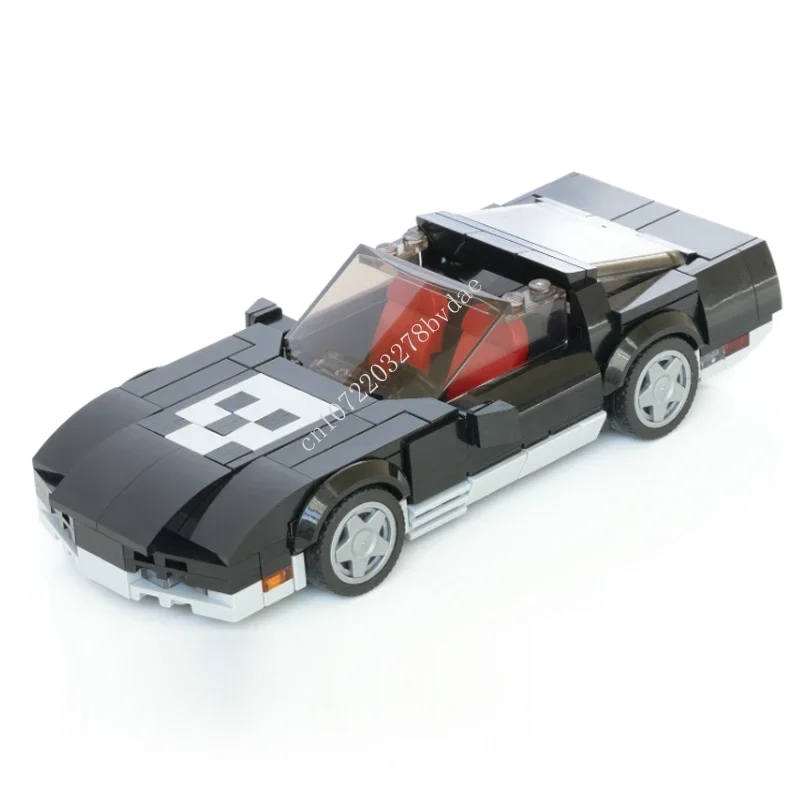 

281 шт., Детский конструктор MOC Speed Champion Corvette C4 - Skull edition