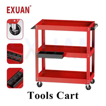 Carrello Portautensili da Officina Meccanica con Ruote, Organizzatore per Attrezzi, Banco da Lavoro per Garage, Accessori e Supporti