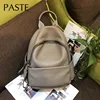 New Big Soft Cow Leather Women Backpack Black Grey High Quality Cowskin Ladies Rucksacks Leisure Business Travel Shoulder Bag 5