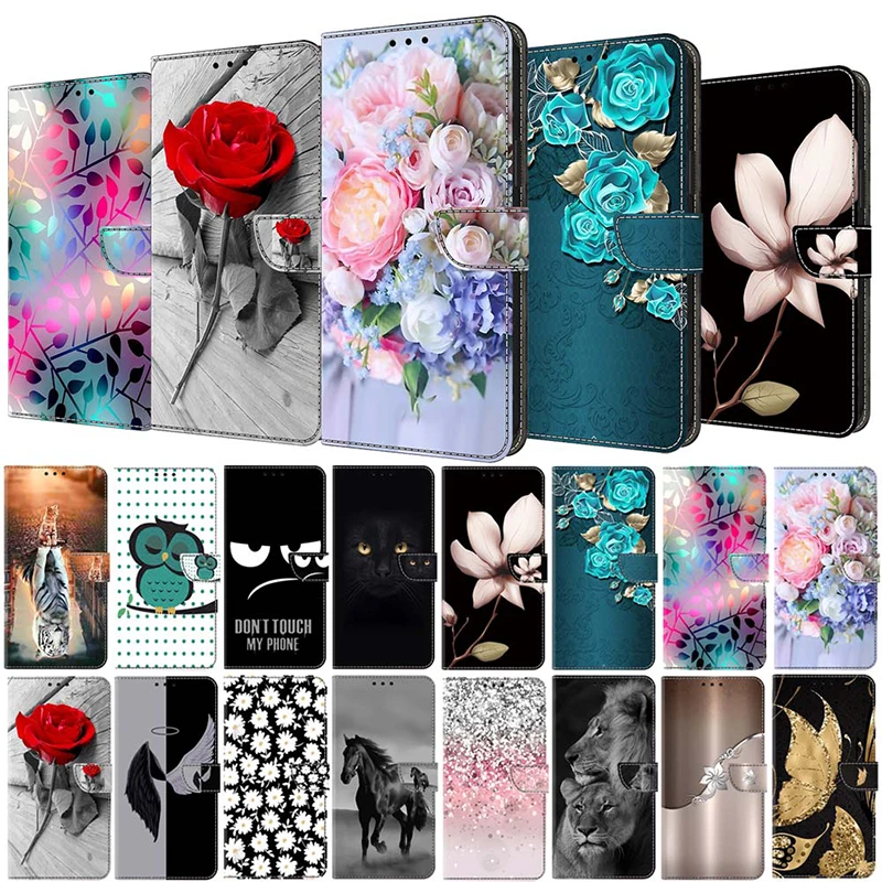 

Кожаный чехол-кошелек с откидной крышкой для iPhone 12 mini 11 Pro Max X XS XR 6 7 8 Plus SE 2020 2022, чехол с милым рисунком и магнитным держателем для карт