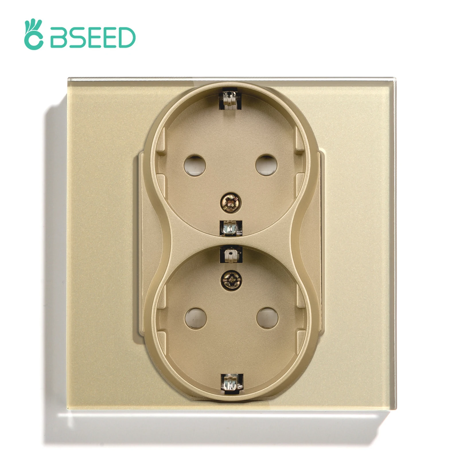 Presa doppia 2P+T Livolo con cornice in vetro 3M – standard italiano