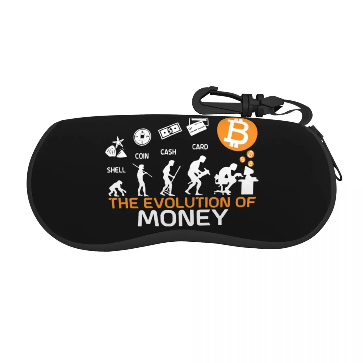 

The Evolution Of Money Funny Bitcoin Glasses Case Crypto Coin Cryptocurrency Reading Storage Box Anti-Pressure Eyeglasses Box