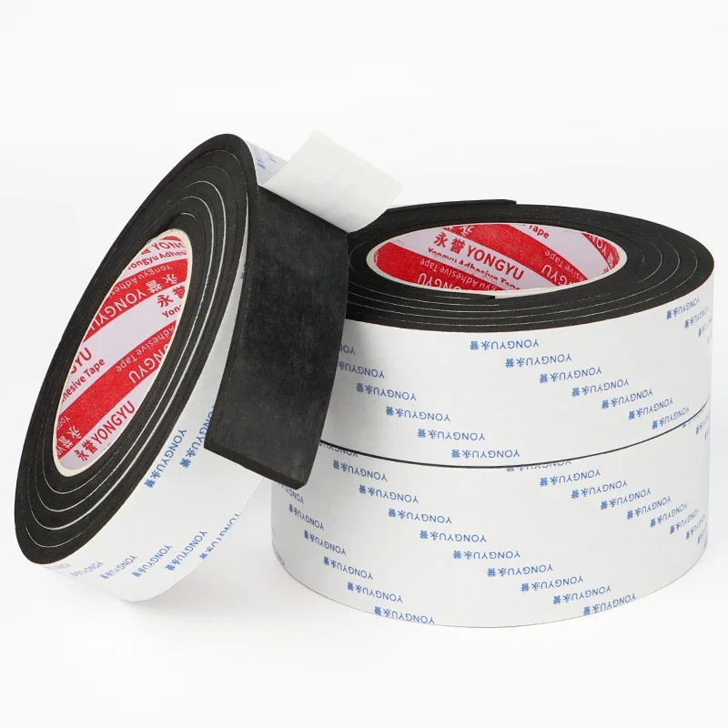 Single Sided Foam Tape EVA Foam Tape Self Adhesive Weather Stripping For Doors and Window Sound Proof Door Seal