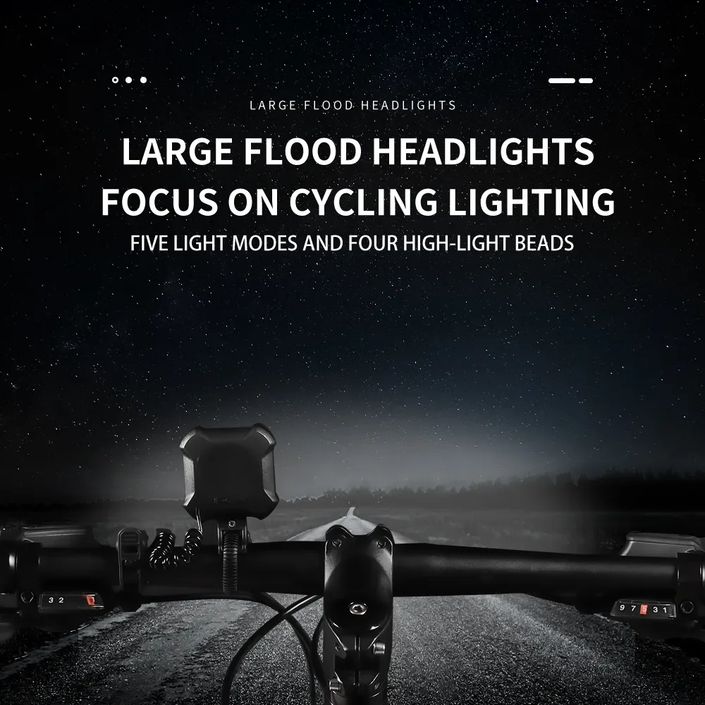 Bicycle Electronic Bell Bicycle Light Scooter E-bike Trumpet Alarm Bike Bell USB Charge Cycling Warning Alert Safety Riding bicycle bell