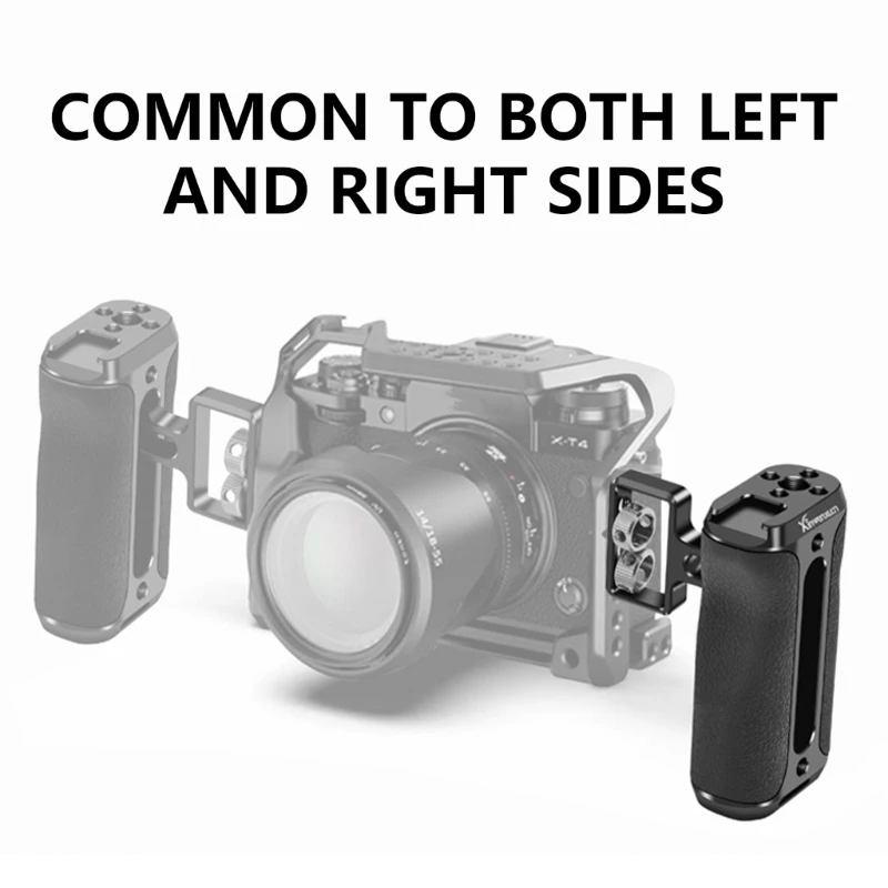 Aluminum Alloy Camera Handle Left Right Side Hand Grip With Integrated Cold Shoe For Lights Microphones Monitors