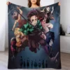 Demon Antistatic Soft Blankets & Throws Blanket Slayer Fluffy Decorative Anime Custom Fleece 4