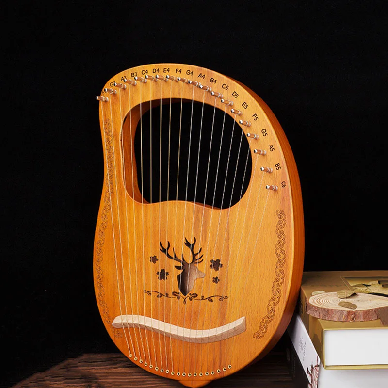 

Portable16 Strings Lyre Harp Jaw Solid Wood Vintage Unusual Rare Instrument Children Saiteninstrumente Musical Instrument