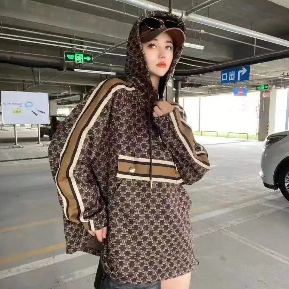Popular Hooded Sweat fleece-lined Thickened Fashion Internet Popular Autumn and Winter New Loose Korean Style Western Style