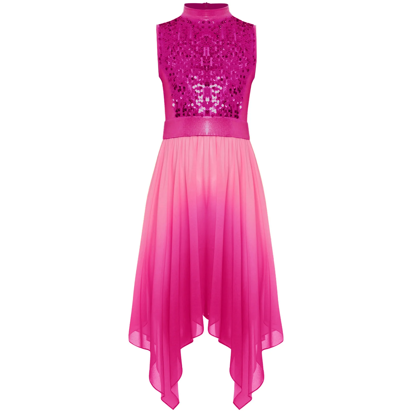 Girls Lyrical Dance Dress Kid Celebration of Spirit Church Dress Children Dancewear Stage Performance Wordhip Liturgical Costume - 6