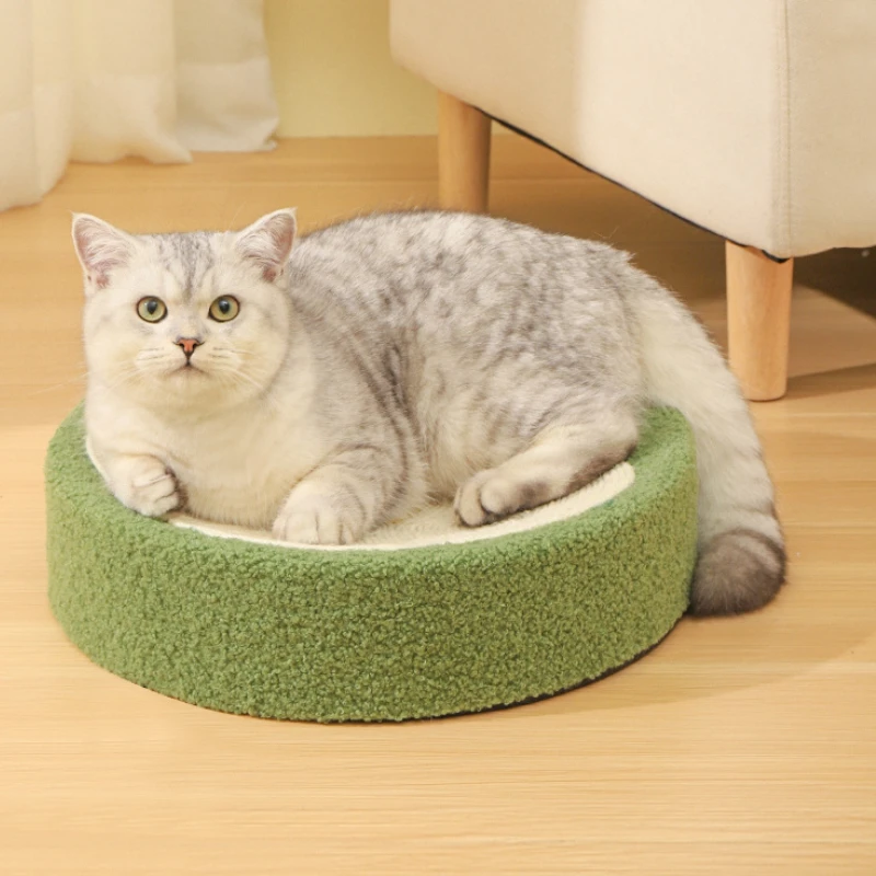 Cat Scratcher Bed Cute Flower Shape Round Cats Scratching Board