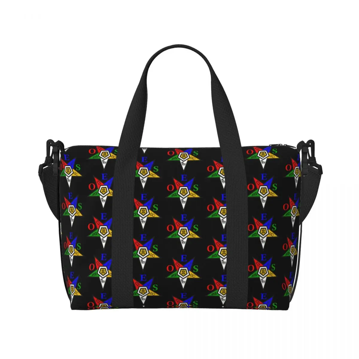 Order Of The Eastern Star Tote Bag Women Large Capacity Freemasonry Gym Beach Shoulder Travel Bag