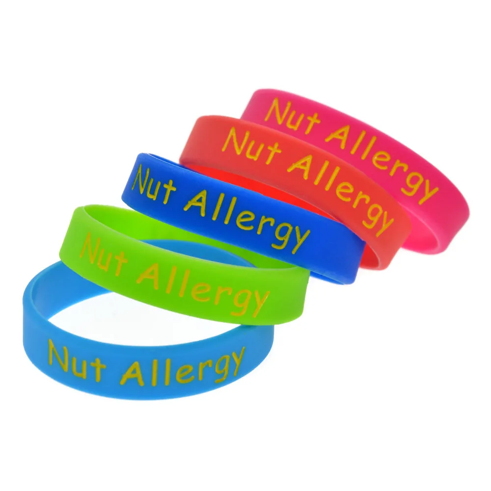

Alert Nut Allergy Silicone Wristband Child Size 5 Pcs