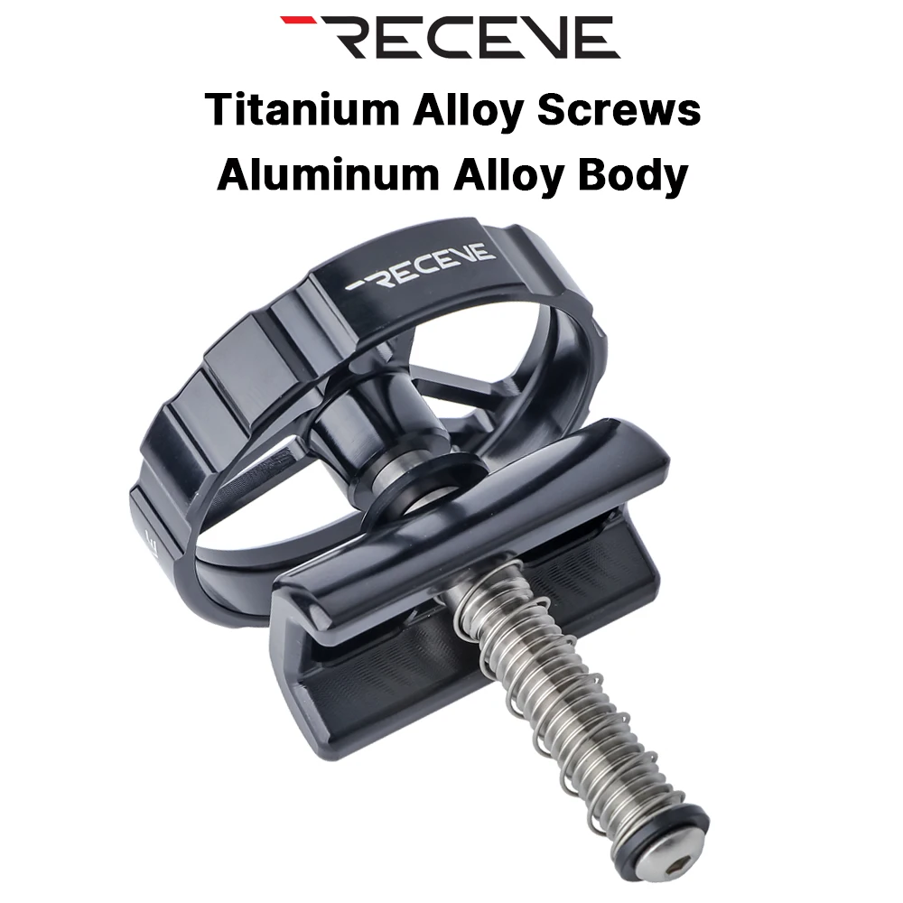 RECEVE Folding Bike C Buckle Knob Hinge Clamp Bicycle Titanium Alloy Handle Hinge Clamp Kit Folding Buckle Fixed For Brompton