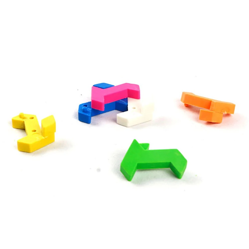 조립 고무 큐브 지우개, 어린이 DIY 지우개, 개별 패키지, 학생상 고무 학교 문구, 5 개