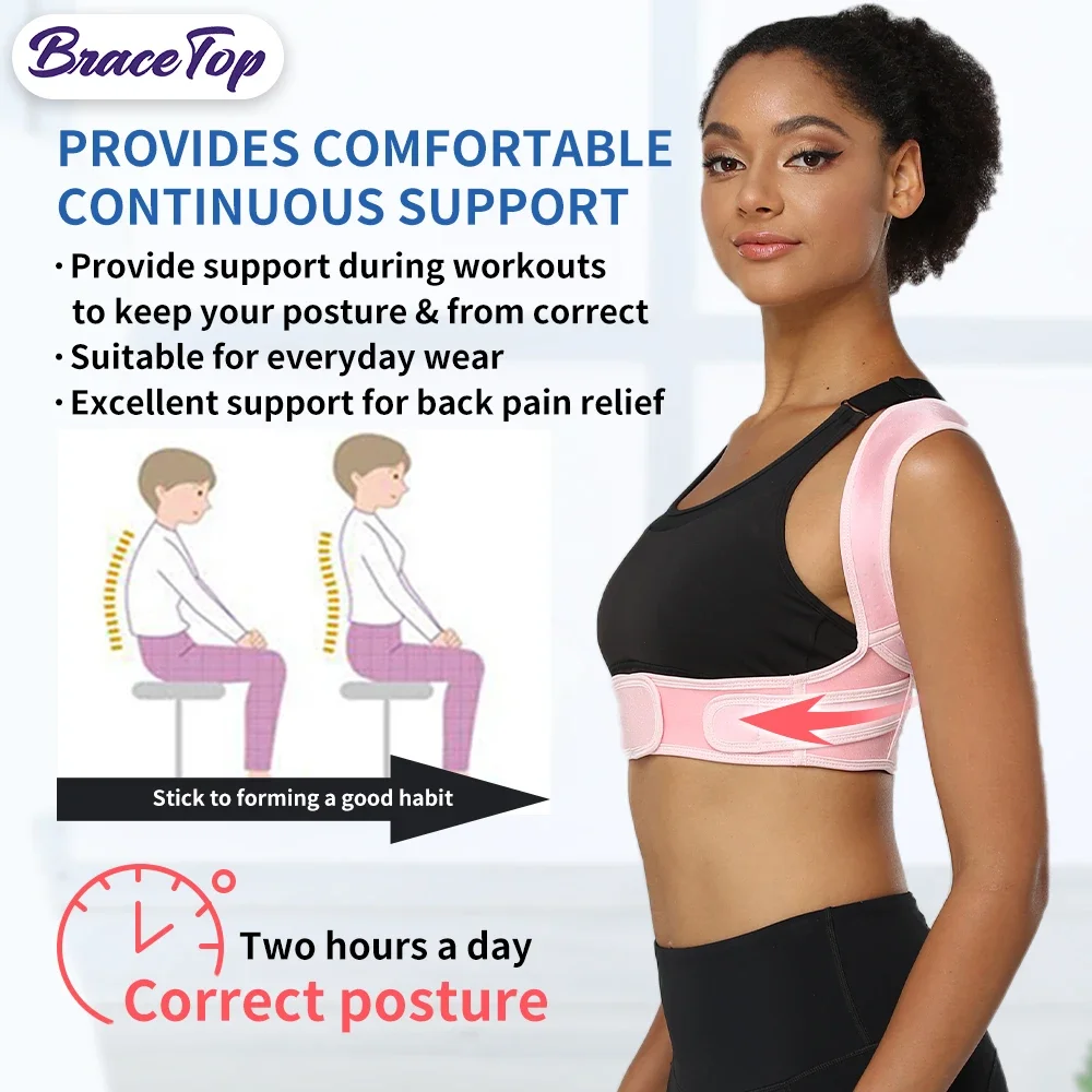 

Adjustable Posture Corrector Breathable Upper Back Brace Back Support Straightener for Neck Shoulder Clavicle Lumbar Pain Relief