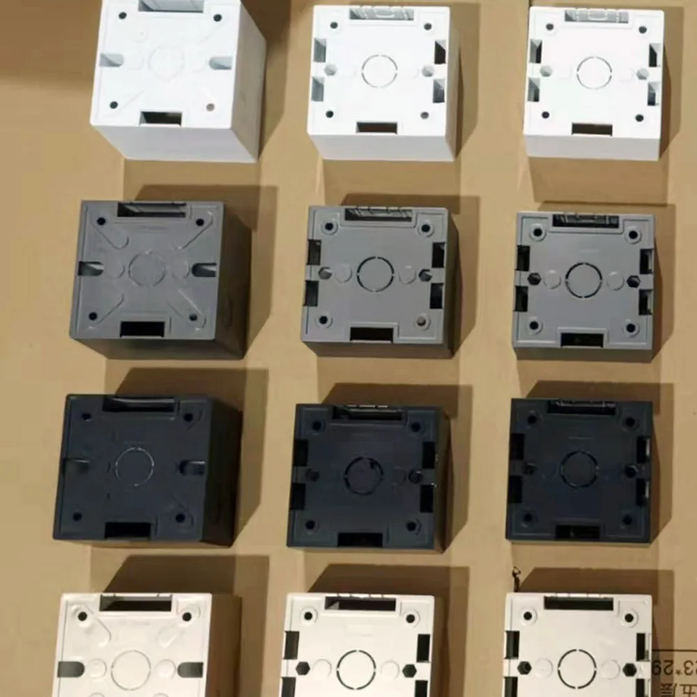 Black 35 mm Switch Box On Wall Install Socket Box Type 86 Premium Mount PVC Flame Retardant UL 94 V-0